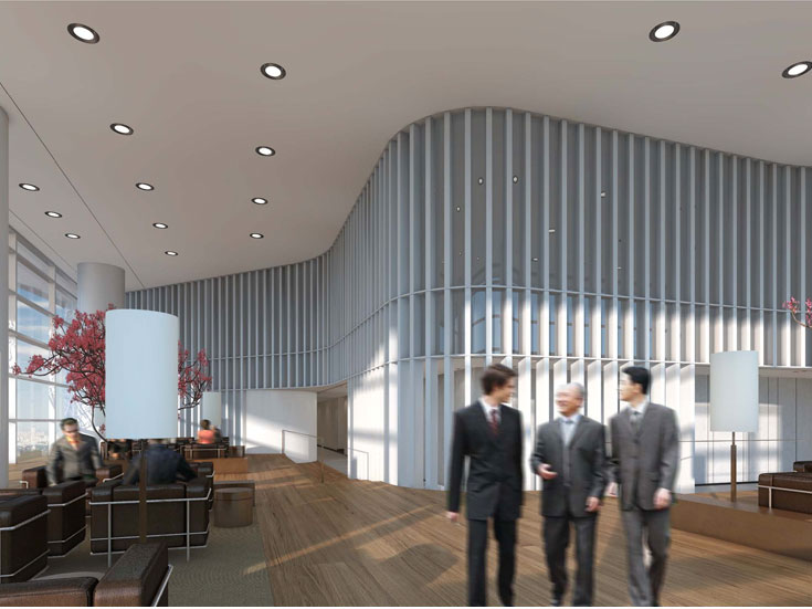 上海綠地廣場大廈寫字樓大廳設(shè)計-第5張圖片-上海古都建筑設(shè)計集團 上海綠地廣場大廈寫字樓大廳設(shè)計-第5張圖片-上海古都建筑設(shè)計集團