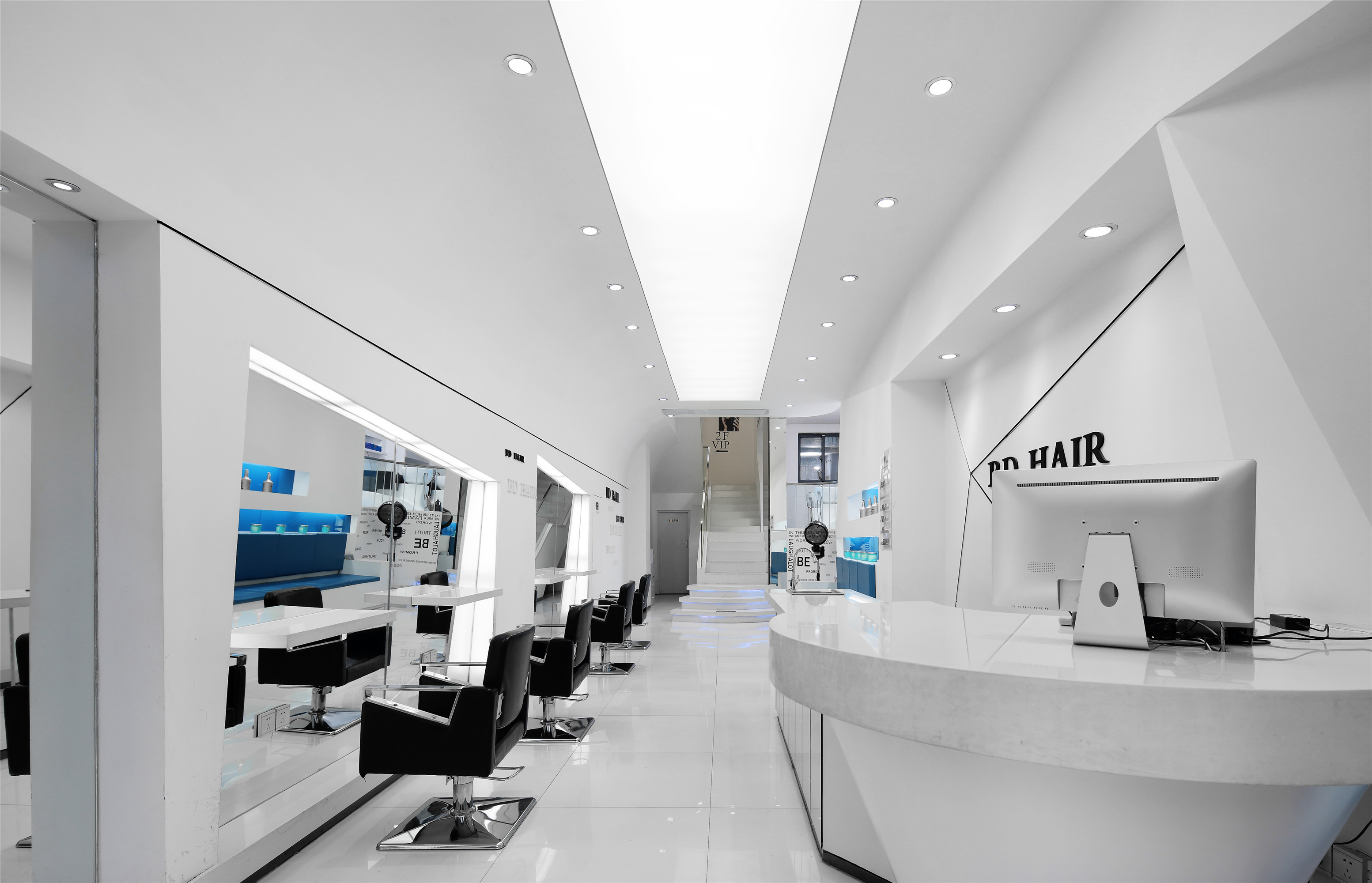 簡約理發(fā)店裝修設(shè)計效果圖-第1張圖片-上海古都建筑設(shè)計集團(tuán)