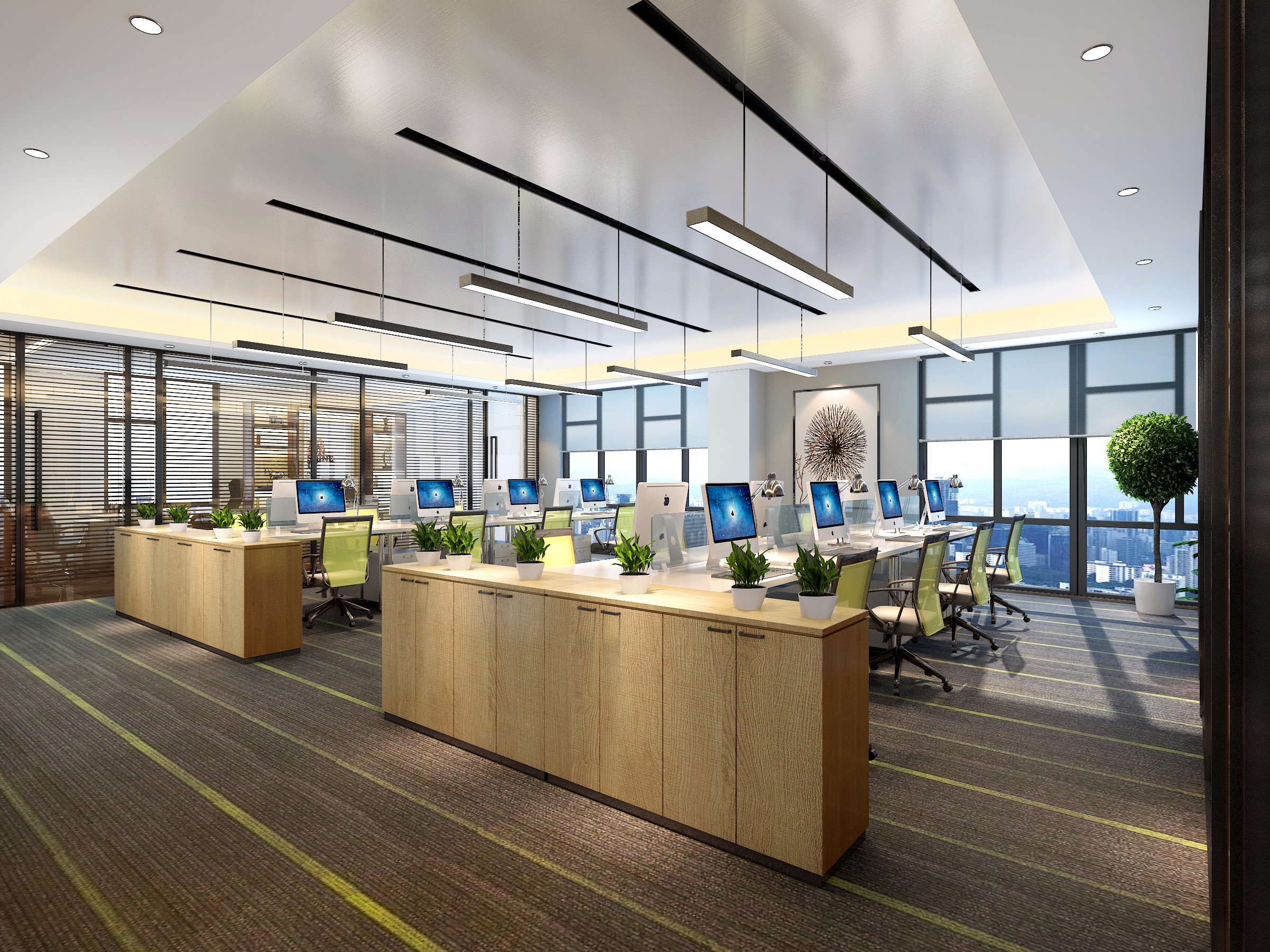 地產開發(fā)公司辦公室裝修設計-第3張圖片-上海古都建筑設計集團