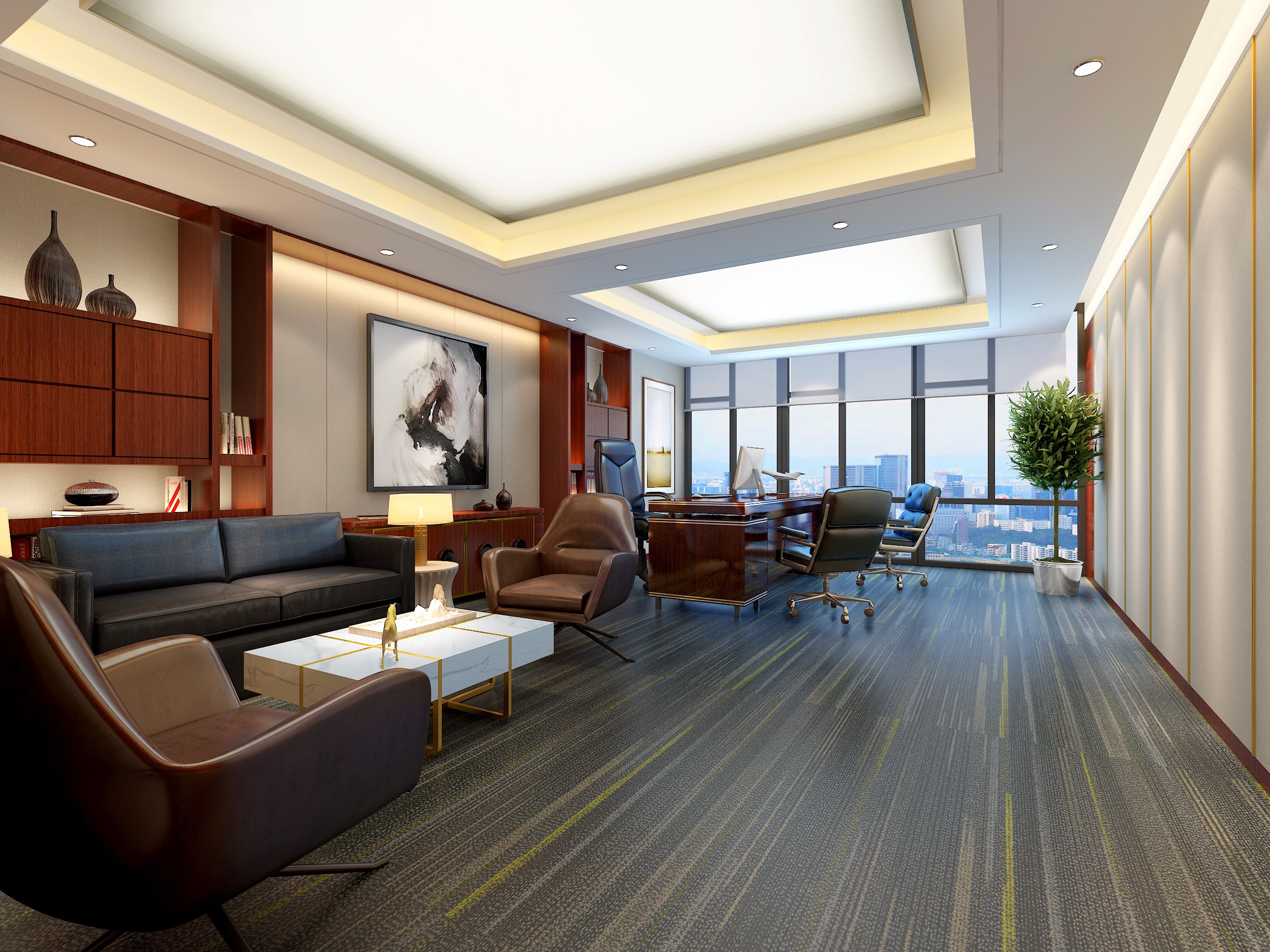 地產開發(fā)公司辦公室裝修設計-第4張圖片-上海古都建筑設計集團