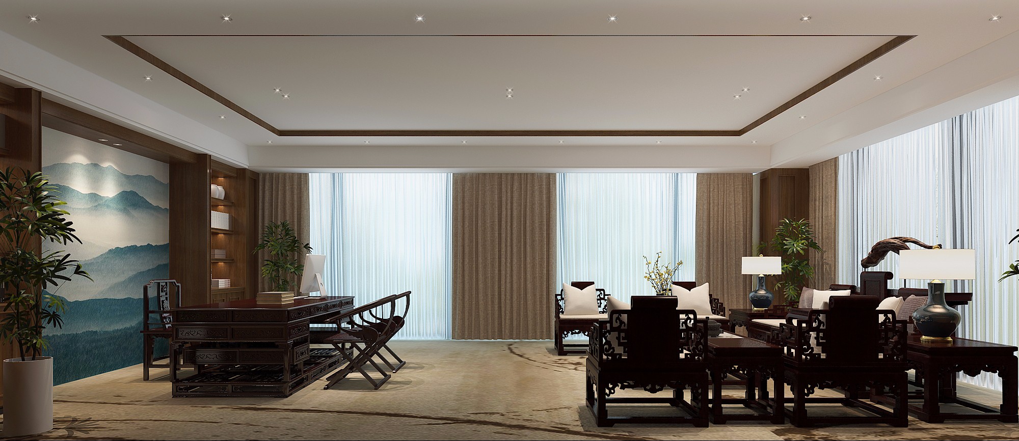 古典大氣老板辦公室裝修設(shè)計(jì)-第7張圖片-上海古都建筑設(shè)計(jì)集團(tuán) 古典大氣老板辦公室裝修設(shè)計(jì)-第7張圖片-上海古都建筑設(shè)計(jì)集團(tuán)