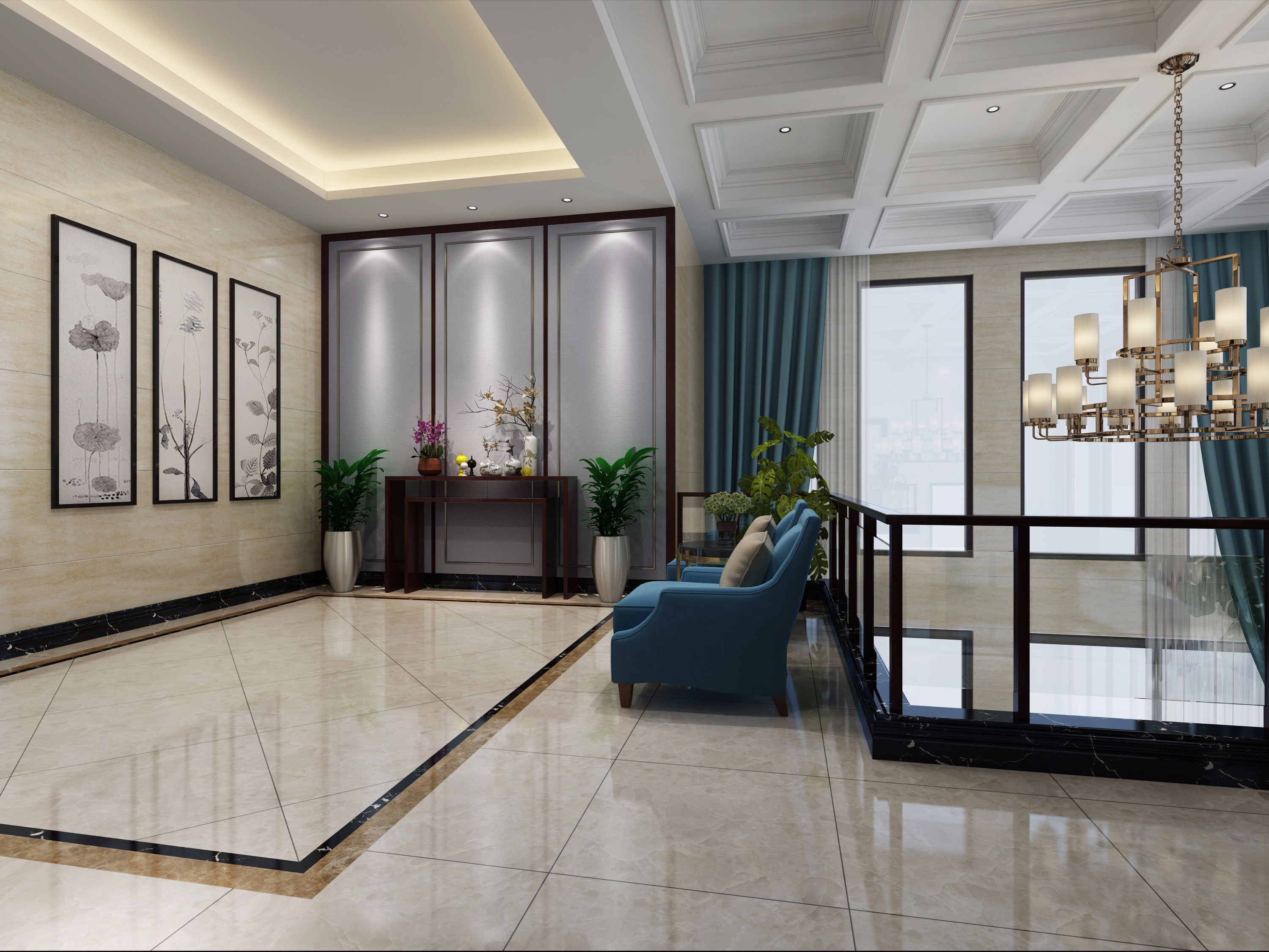 新中式辦公室裝修設(shè)計-第4張圖片-上海古都建筑設(shè)計集團(tuán)