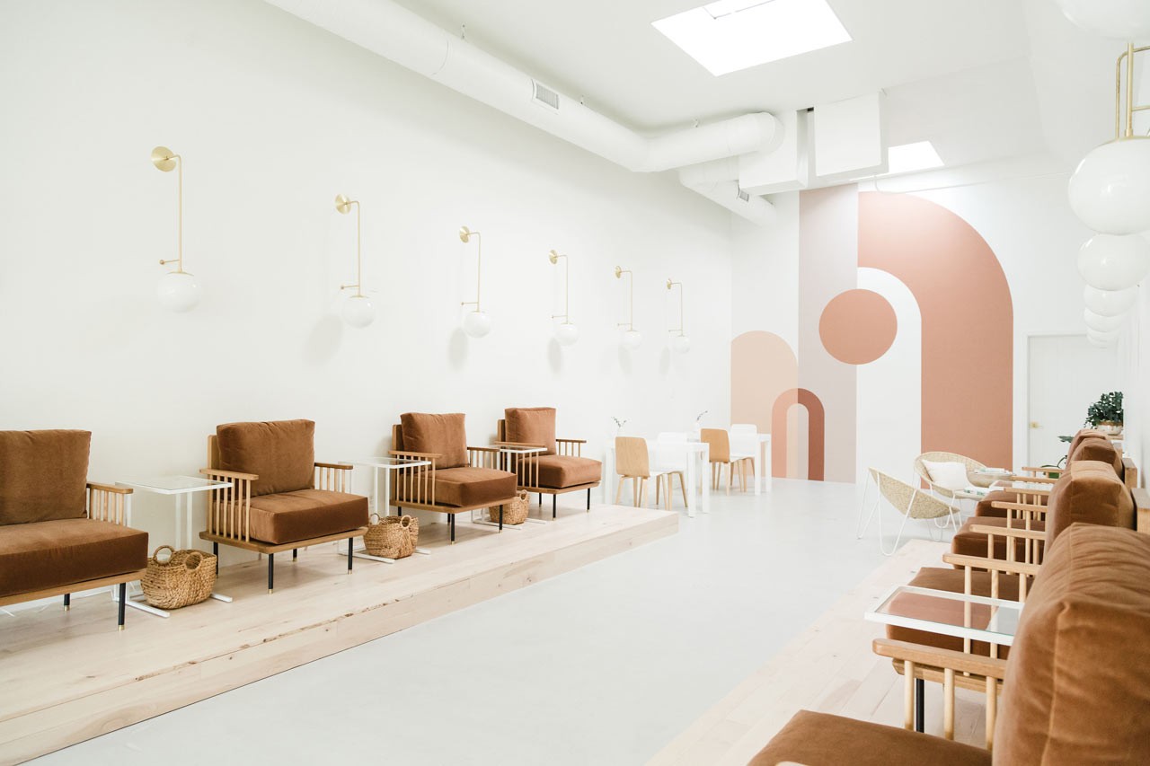 時尚簡約風(fēng)格美甲店裝修設(shè)計-第4張圖片-上海古都建筑設(shè)計集團(tuán)