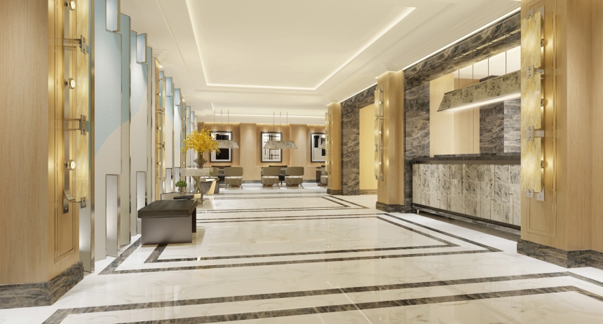 古典奢華風(fēng)格辦公樓大廳裝修設(shè)計(jì)-第6張圖片-上海古都建筑設(shè)計(jì)集團(tuán) 古典奢華風(fēng)格辦公樓大廳裝修設(shè)計(jì)-第6張圖片-上海古都建筑設(shè)計(jì)集團(tuán)