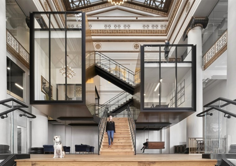 5000平潮流風(fēng)的辦公空間設(shè)計裝潢效果-第1張圖片-上海古都建筑設(shè)計集團(tuán)