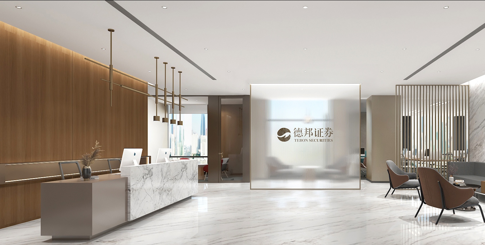 2100平金融機(jī)構(gòu)辦公室設(shè)計布局方案-第6張圖片-上海古都建筑設(shè)計集團(tuán)
